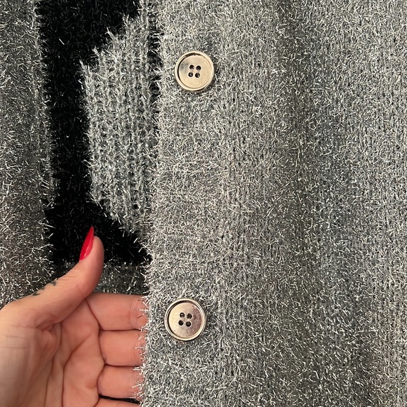 Oversized silver cardigan - Picture 4 of 5